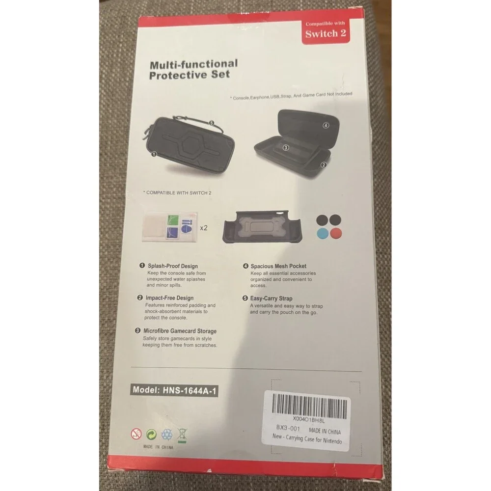 New Black Nintendo Switch 2 Multi Functional Protective Set Case